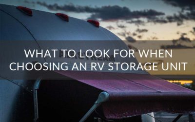 What to Look for When Choosing an RV Storage Unit